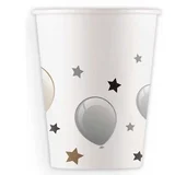 Srebrni set od 8 papirnatih čaša od 200 ml