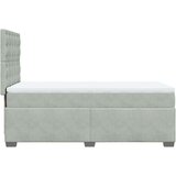 Box spring krevet s madracem svjetlosivi 90x190 cm baršunasti | shoptok.hr