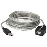 USB kabel USB 2.0 USB-A vtič\, USB-A vtičnica 5.00 m transparentna 519779, (20414819)