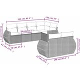  7-dijelni set vrtnih sofa od poliratana s jastucima crni | shoptok.hr
