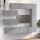  7-dijelni set TV ormarića sivog sonome konstruirano drvo | Eponuda.com