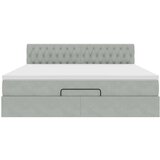 vidaXL Otomanski krevet s madracem svijetlosivi 160x200 cm baršunasti | shoptok.hr