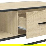 vidaXL Klubska mizica sonoma hrast 100x57x35 cm inženir. les in kovina | Shoptok.si