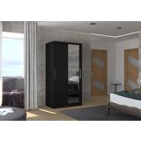 ADRK Klizni ormar s ogledalom BAROS, 100 cm - CRNA | shoptok.hr