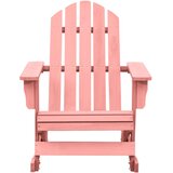  Vrtna stolica za ljuljanje Adirondack od masivne jelovine roza | shoptok.hr