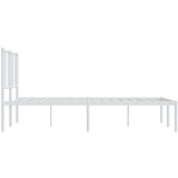 vidaXL Kovinski posteljni okvir z vzglavjem bel 120x200 cm | Shoptok.si