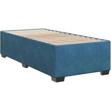 Box spring krevet s madracem plavi 90x200 cm baršunasti | shoptok.hr