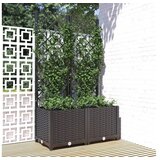  Cvetlično korito z oporno mrežo črno 80x40x136 cm PP | Shoptok.si