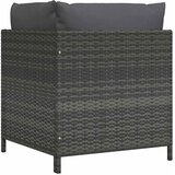  Modularna kutna sofa od poliratana s jastucima siva | shoptok.hr