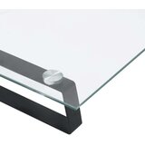 vidaXL Stojalo za monitor črno 60x35x8 cm kaljeno steklo in kovina | Shoptok.si