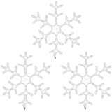  Figura božićne pahulje LED 3 kom topla bijela 59 x 59 cm | shoptok.hr