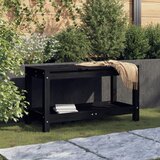 vidaXL Vrtna klupa crna 82 5x35x45 cm od masivne borovine | shoptok.hr