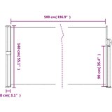  Bočna tenda na uvlačenje crvena 140 x 500 cm | shoptok.hr