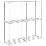  Cijevna polica s pohranom Bijelo 86 x 27 x 90 cm Aluminij | shoptok.hr