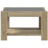  Stolić za kavu LED boja hrasta 73x53x45 cm konstruirano drvo | shoptok.hr