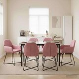  Trpezarijske stolice 6 pcs Baršun Ružičasta 55 x 50 x 84 cm | shoptok.hr