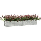 Povišena vrtna gredica 320 x 40 x 45 cm pocinčani čelik srebrna | shoptok.hr