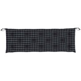  Jastuci za vrtnu klupu crni karirani 2 kom 150x50x7 cm tkanina | shoptok.hr