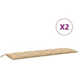  Jastuci za vrtnu klupu 2 kom svjetlosivi 180x50x7 cm tkanine | Eponuda.com