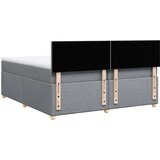  Krevet s oprugama i madracem svjetlosivi 200 x 200cm od tkanine | shoptok.hr