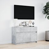 TV ormarić s LED svjetlima boja betona 91x34x61 cm drveni | shoptok.hr