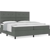  vzmetnica s posteljo temno siva 200x200 cm tkanina, (22083370) | Shoptok.si