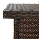 Poli kutni barski stol smeđi 100 x 50 x 105 cm od poliratana | shoptok.hr