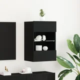 vidaXL Crna Konstruirano drvo Srednji Modularno Ormar za pohranu