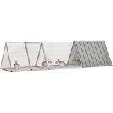  Kavez za zečeve sivi 302,5 x 80,5 x 71 cm pocinčani čelik | Eponuda.com