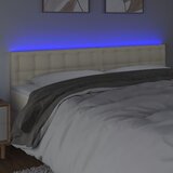  LED uzglavlje krem 180 x 5 x 78/88 cm od umjetne kože | shoptok.hr