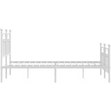 Metalni okvir kreveta uzglavlje i podnožje bijeli 140x200 cm | shoptok.hr
