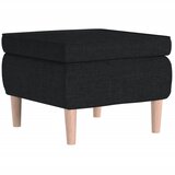 Furnova Stolček z lesenimi nogami črn iz blaga, (21954077) | Shoptok.si