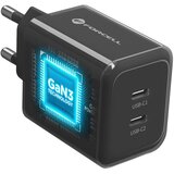 forcell Punjač za telefon F-Energy GaN III 2x USB-C AVS SSFC3.0 60 W + kabel USB-C na USB-C | shoptok.hr