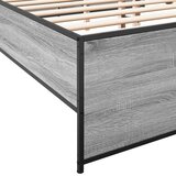  Okvir kreveta boja hrasta 180x200 cm konstruiranog drvo i metal | shoptok.hr