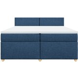  Krevet s oprugama i madracem plavi 200 x 200 cm od tkanine | shoptok.hr