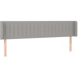  Uzglavlje s ušima svjetlosivo 203x16x78/88 cm od tkanine | shoptok.hr