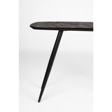 White Label Črna stranska mizica iz masivnega tika 37x118 cm Webster – | Shoptok.si