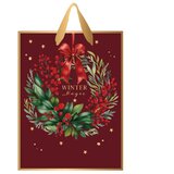  VREĆICE UKRASNE 26,5X33X13CM NOVOGODIŠNJE BURGUNDY INTERDRUK * DO ISTEKA ZALIHA | Shoptok.si