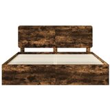  Okvir za krevet s uzglavljem Dimljeni hrast 200 x 200 cm | shoptok.hr