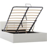  Hidraulični okvir za krevet od umjetne kože bijeli 120 x 200 cm | Eponuda.com