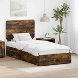  Okvir za krevet s ladicama Dimljeni hrast 90 x 190 cm | shoptok.hr
