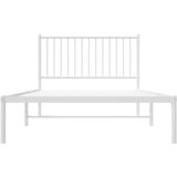  Metalni okvir za krevet s uzglavljem bijeli 107x203 cm | Eponuda.ba