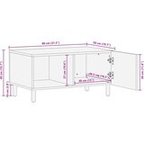  Stolić za kavu crni 80 x 50 x 40 cm od konstruiranog drva | shoptok.hr