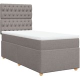  Krevet s oprugama i madracem smeđesivi 100 x 200 cm od tkanine | shoptok.hr