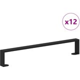  Noge namještaja 12 pcs Crna 596 x 40,5 x 100 mm Željezo | shoptok.hr