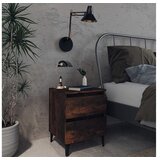  Noćni ormarići s metalnim nogama 2 kom boja hrasta 40x35x50 cm | shoptok.hr