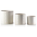 Mondex Neva Komplet 3 cvetličnih loncev Xl19,5Xh19Cm L16Xh14Cm M13,5Xh12Cm, (21244603) | Shoptok.si