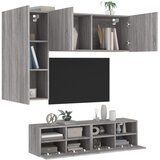vidaXL Komplet TV omaric 4-delni siva sonoma inženirski les | Shoptok.si