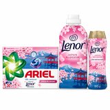 Ariel i Lenor Japanese Blossom komplet za rublje – gel kapsule 30 kom, omekšivač 1,239 l i mirisne perlice 195 g XXL | shoptok.hr