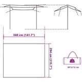 vidaXL Cerada za kampiranje zelena 360 x 294 cm vodootporna | shoptok.hr